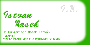 istvan masek business card