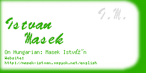 istvan masek business card